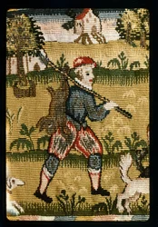 Tapestry Valance Showing Hunting Scenes, English, Sheldon, Early 17th Century